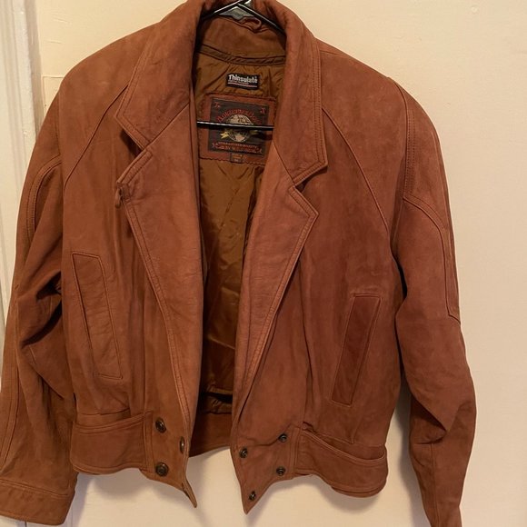 Vintage Jackets & Blazers - Cool Vintage Leather Jacket - includes zip-off vest